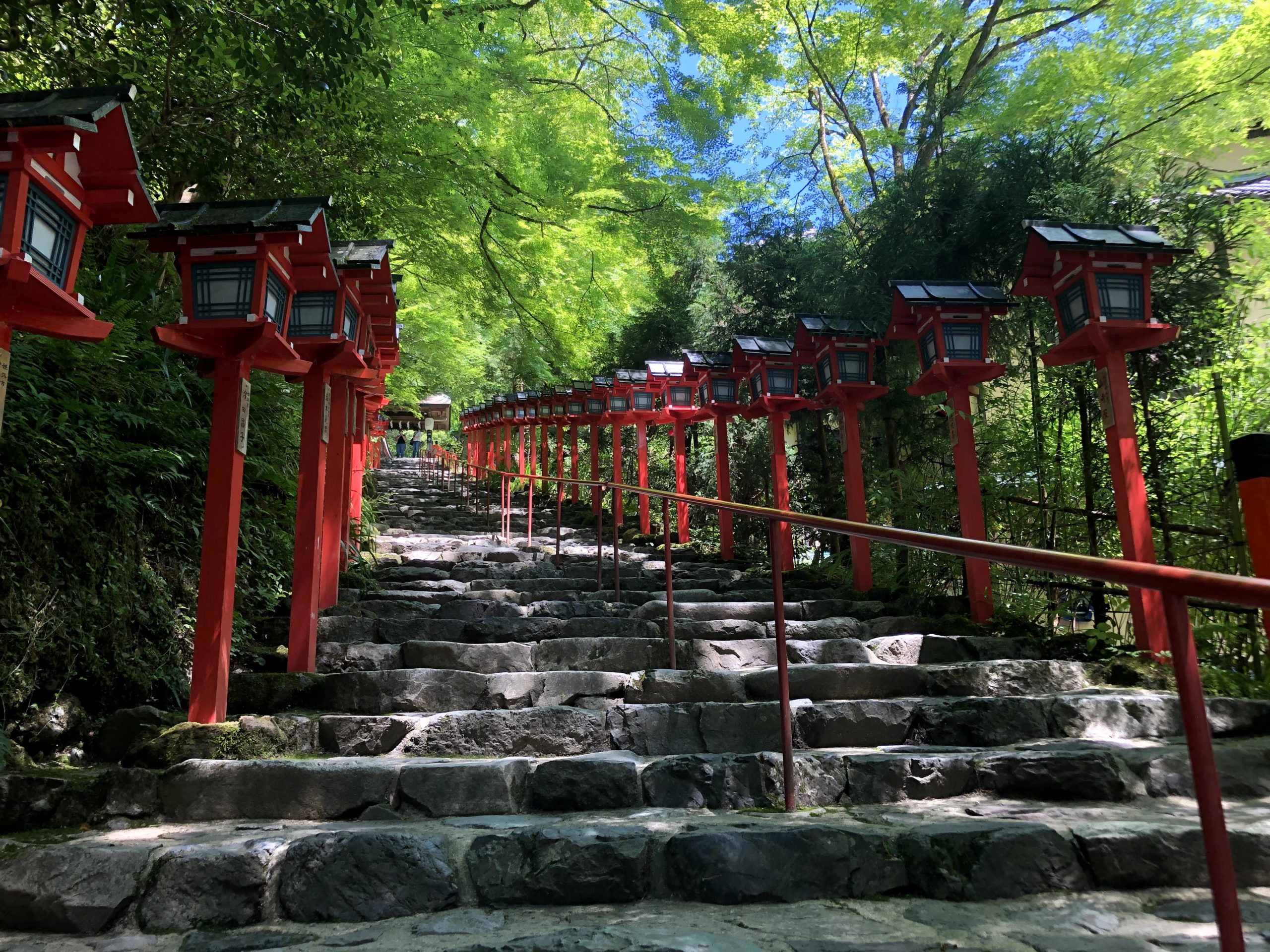 貴船神社　階段